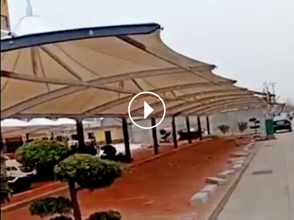 晨旭車棚膜結構完工